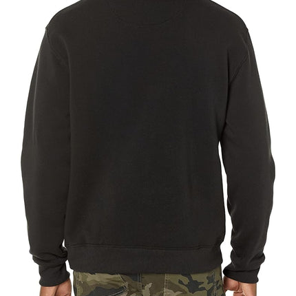 Southpole Men's Basic Fleece Crewneck Sweatshirt, Black, Medium