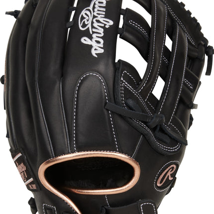 Rawlings R9 Fastpitch Softball Glove | Sizes 11.5" Multiple Styles Women's Glove, Pro H-Web | Black, 13" | Outfield