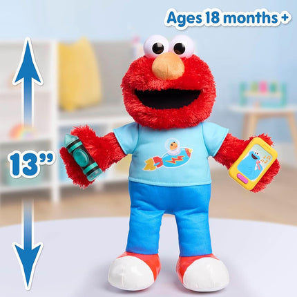 Just Play Peluche éducative Elmo, jouet pour enfant à partir de 18 mois