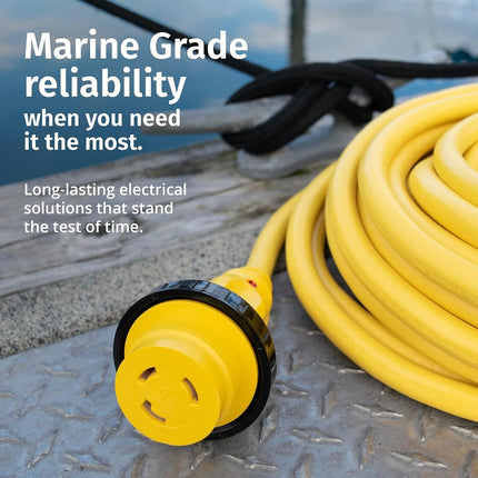 Marinco Cordset, 30A 125V, 35', Yellow, 35SPP
