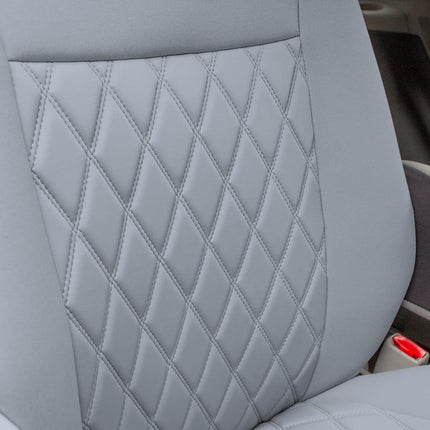 FH GROUP Housses de siège sur mesure en néoprène pour Toyota Sienna 2011-2020 avec insert Neosupreme résistant à l'eau - Ensemble avant CM5020SOLIDGRAY-FRONT-AVC