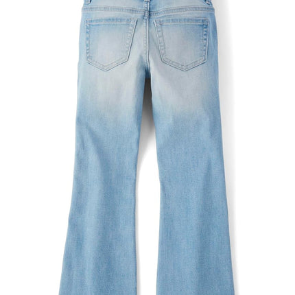 The Children's Place Girls' Wide Leg Denim Jeans, Phoebe Wash, 6