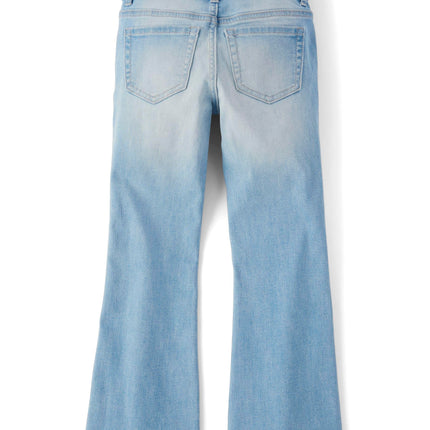 The Children's Place Girls' Wide Leg Denim Jeans, Phoebe Wash, 6