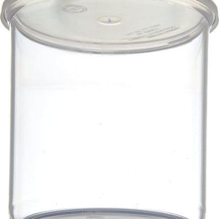 Carlisle FoodService Products Classic Round Storage Container Crock with Lid for Kitchen, Restaurants, Home, Plastic, 2.7 Quarts, Clear