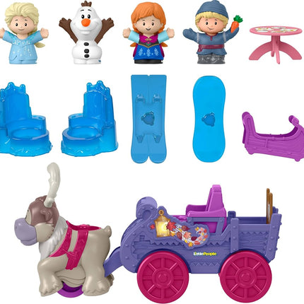 Fisher-Price Little People Toddler Toys Disney Frozen Arendelle Adventures Playset, Anna Elsa Olaf & Kristoff Figures, Kids Ages 18+ Months