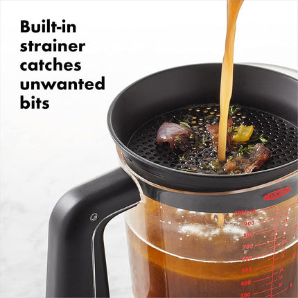 OXO 11198900 Good Grips Gravy Fat Separator, 4 Cup/1 Litre Capacity - Dishwasher Safe