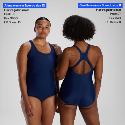 Speedo Women's Swimsuit One Piece Powerflex Ultraback Solid Navy