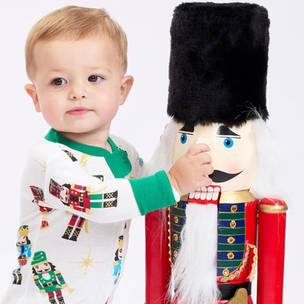 HonestBaby Family Matching Holiday Pajamas Organic Cotton for Men, Women, Kids, Toddlers, Baby Boys, Girls, Unisex Pets, Nutcracker, Small