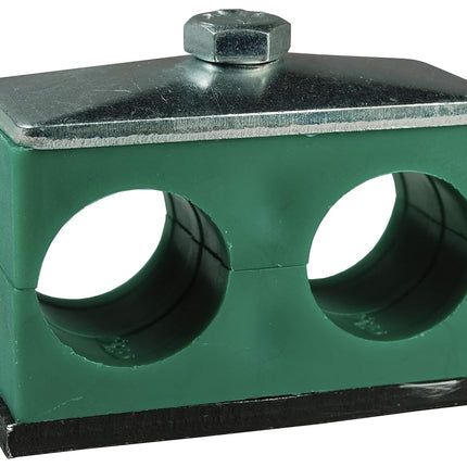Dixon HTW06T Abrazaderas de tubo de la serie Twin de 38'' de acero/polietileno (L-1.46'' x A-1.18'' x Al-1.36'')