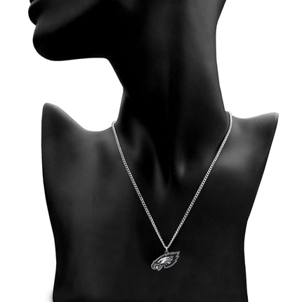 Siskiyou Sports NFL Philadelphia Eagles Women's NFL Chain Necklace with Small Pendant, 20", Silver