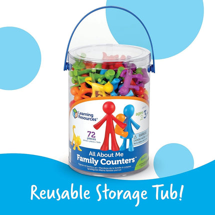 Learning Resources All About Me Family Counters, Ages 3+, Maths Sorting Toy, Colour Recognition, Counting Skills, Gifts for Kids