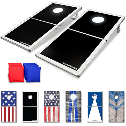 GoSports LED Light Up Cornhole Set, Regulation Size