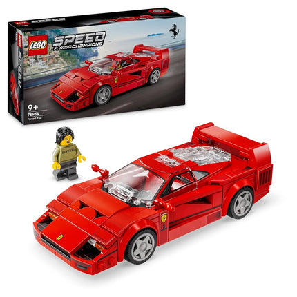 LEGO® Speed Champions Ferrari F40 Supercar 76934 Buildable Vehicle, Toy Model Car Playset with Driver Minifigure, Collectible Building Set for Kids, Toy for Boys and Girls