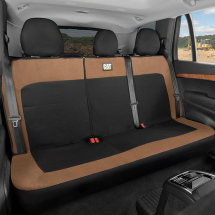 Cat MeshFlex Beige & Black Rear Seat Cover for Car