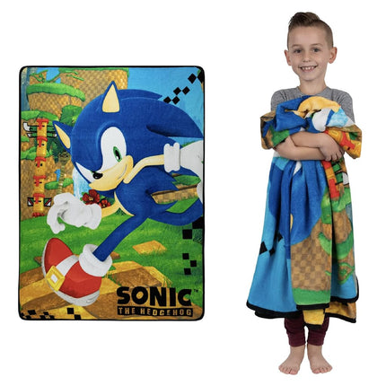 Couverture en micro-raschel super douce Franco Kids, 117 cm x 152 cm, Sonic The Hedgehog, Anime