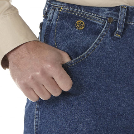 George Strait by Wrangler Jeans para hombre Cowboy Cut, corte relajado, tela vaquera pesada, 37 x 34