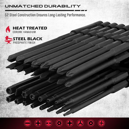 1/4" Extra Long Security Bit Set