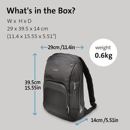 Kensington Ultrabook Backpack - TripleTrek 13.3" inch Laptop Rucksack for Men & Women, backpack with SnugFit Protection System to keep UltraBook, laptop or notebook safe (K62591EU), Black (Nero)