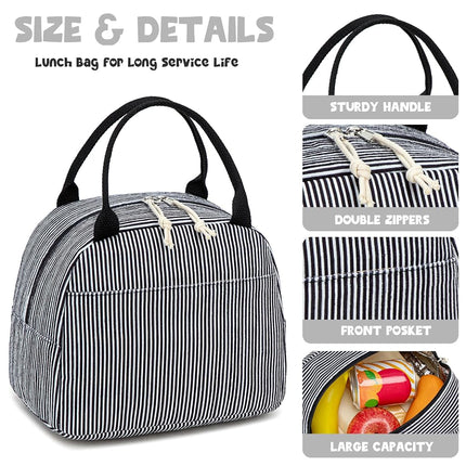 Bluboon Lunch Bag for Women Men Cute Corduroy Lunch Tote Bags Reusable Insulated Lunch Box Large Capacity Reusable Insulated Cooler for Work Picnic or Travel