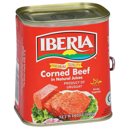 Iberia Canned Beef 12oz Premium Corned Beef with Natural Juices Halal