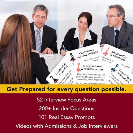 52 Essential Interview Skills: How to Ace Interviewing for Private School, College, and Job | 200+ Insider Questions, 101 Real Admissions Essay Prompts, Expert Coaching Videos | By HARVARD Interviewer