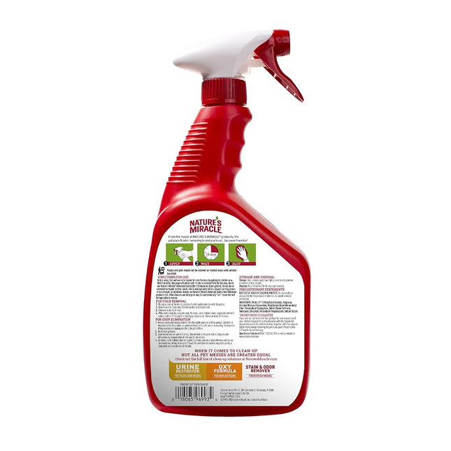 Nature’s Miracle Advanced Cat Stain And Odour Eliminator, Sunny Lemon Scent, 946ml, Severe Mess Enzymatic Formula, Pet Urine Destroyer, Multi-Surface Cleaner - Use On Carpet & Furniture, Trigger Spray
