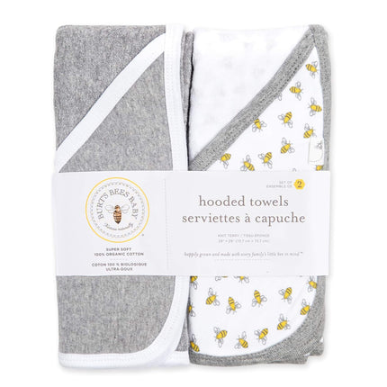 Burt's Bees Baby - Toallas con capucha, rizo de punto absorbente, una capa supersuave, 100% algodón orgánico