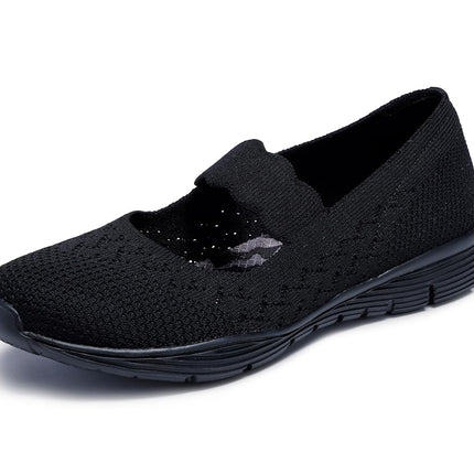 Skechers Women's Seager Power Hitter Loafer, Black