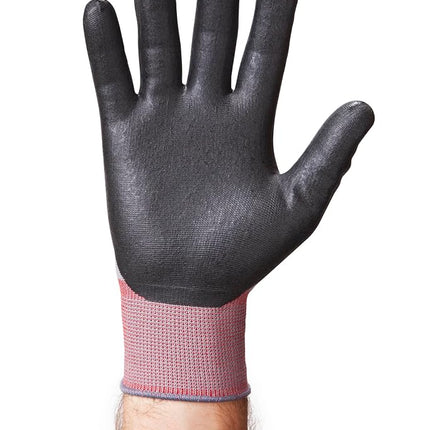 3M Comfort Grip General Use Work Glove, Nitrile Palm Coating, Washable with Knit Wrist Cuff, 1 Pair, Large