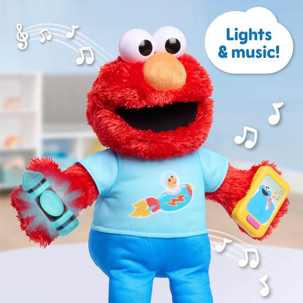Just Play Peluche éducative Elmo, jouet pour enfant à partir de 18 mois