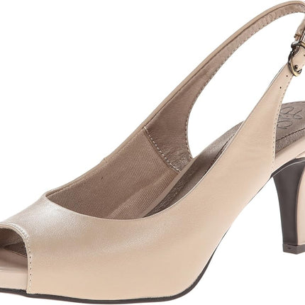 LifeStride Women's Teller Dress Pump, Taupe, 6 W US