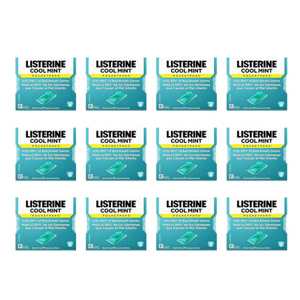 Listerine Cool Mint Pocketpaks Breath Strips, 24-Strip Pack (Pack of 12)