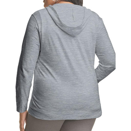 Just My Size Women's Lightweight Slub Jersey Jacket, Dada Gray Pe Heather, 20