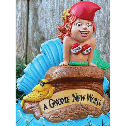 BigMouth Inc Little Mermaid Garden Gnome, Green-thumbed
