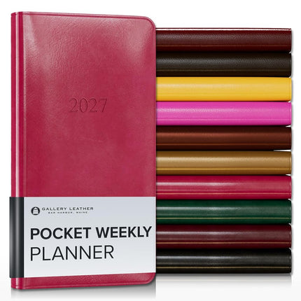Gallery Leather Pocket Weekly Planner 2026-2027 Ac