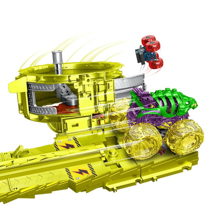 Hot Wheels Monster Trucks Charge & Chase Challenge & 2 Trucks