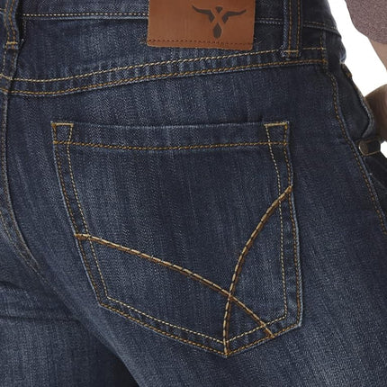 Wrangler Men's 20X No. 42 Vintage Boot Cut Jean Stretch, River Denim, 38W x 36L