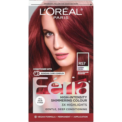Feria Power Reds Hair Color, R57 Intense Medium Au