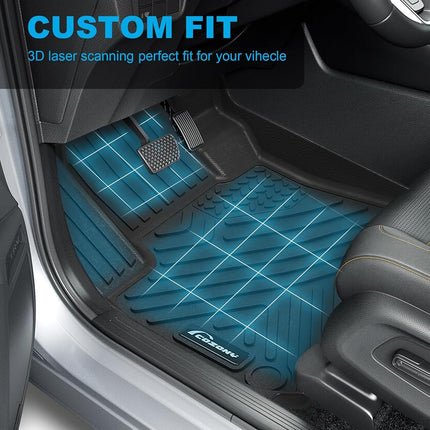 Tapis de sol GarveeTech compatibles avec Mazda CX-5 2017-2025, tapis de sol sur mesure toutes saisons, tapis de sol inodores en TPE pour première et deuxième rangées pour accessoires CX5 2017-2024 2025, noir