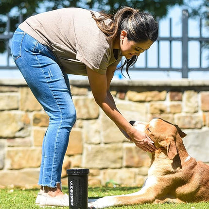 Dexas MudBuster Portable Dog Paw Washer/Paw Cleaner, Large, Matte Black- Special Edition (PW72025-22WP)