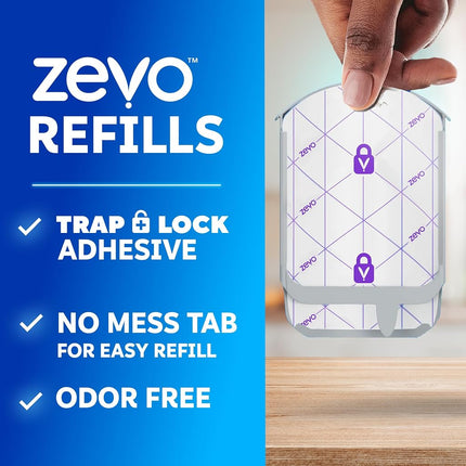 Zevo Flying Insect Trap Refill Cartridges for Fruit Flies & Gnats, 6 Count