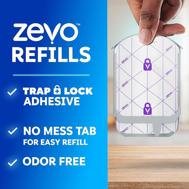 Zevo Flying Insect Trap Refill Cartridges for Fruit Flies & Gnats, 6 Count