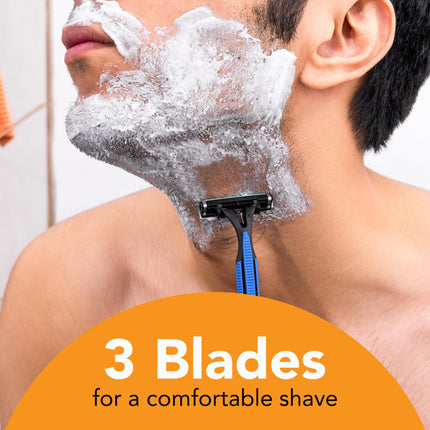 BIC Comfort 3 Rasoirs Jetables Homme, Lame Triple Pour un Rasage Doux et Confortable, 1 Unité