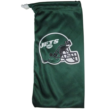 NFL Siskiyou Sports Fan Shop New York Jets Chrome Wrap Sunglasses and Bag One Size Black