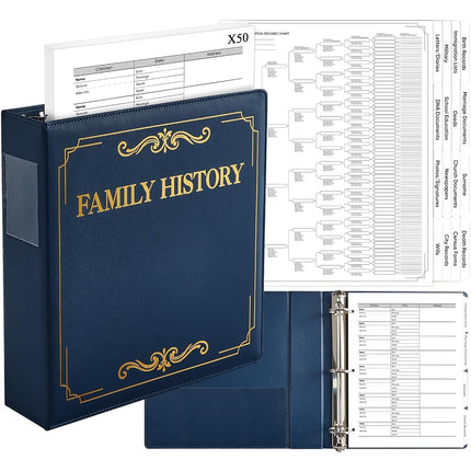 Family History Binder 3 Ring 50 Families Group She