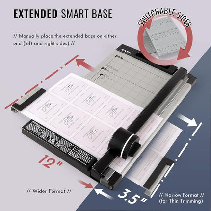 Carl RT-215N Professional Rotary Paper Trimmer, Black and Silver, 15-inch