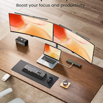 ErGear Dual Monitor Stand for 13 to 32 Inch Screens, Dual Monitor Arm Ergonomic Viewing Angle - Adjustable Tilt 90°/ Swivel 180°/ Rotate 360°/ VESA 75/100mm