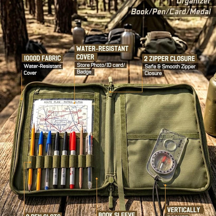 Pitozer Book Cover with 80 Sheets A5 Spiral Journal Notebook Compass Patch