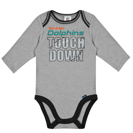 Gerber Unisex Baby Standard NFL Team 2 Pack Long Sleeve Onesie Bodysuit, Color, 18 Months