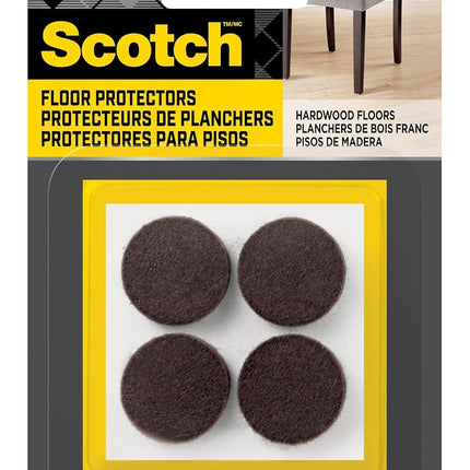 Scotch SP821-NA Felt Pads, Brown, Round 1"